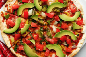 vegan garden quesadilla pizza