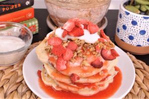 Strawberry Parfait Pancakes